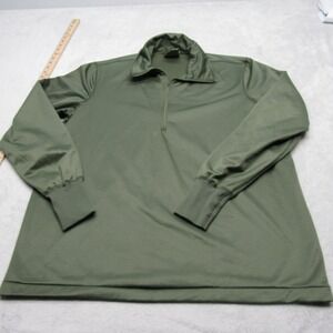 Military Shirt Men Large Green Long Sleeve Heat Sleep Retentive Soft Thermal VTG